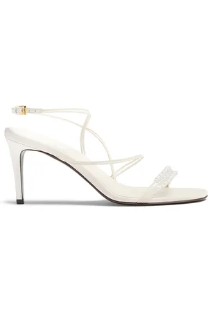 Khaite Loop Beaded Leather Sandals