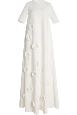 GRETA CONSTANTINE Remembrandt Floral-Appliquéd Maxi Dress