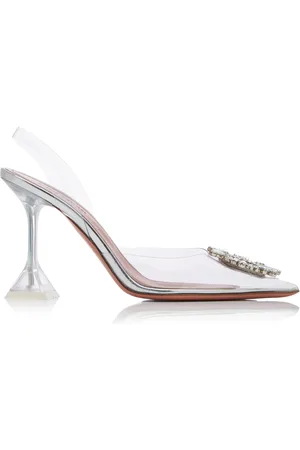 Amina Muaddi Begum Crystal-Embellished PVC Pumps