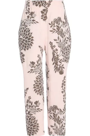 DELPOZO Exclusive Floral Silk-Blend Jacquard Pants