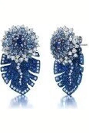 Graziela Sapphire Folha Earrings & Jackets