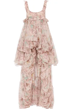 Chloé High-Low Organic Silk Charmeuse Bubble Gown