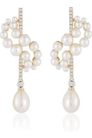 Mateo 14K Yellow Diamond; Pearl Earrings