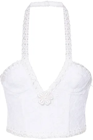 Alessandra Rich Lace Bustier Top