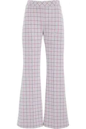 ROSETTA GETTY Checked Cropped Flared Pants