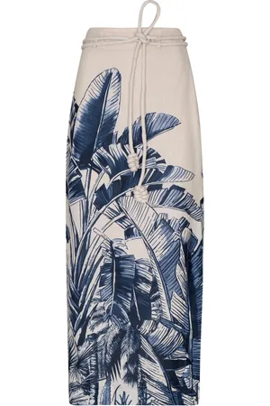 Andres Otalora Soñando Mucho Belted Linen-Blend Maxi Skirt
