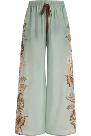 ZIMMERMANN Coco Silk Organza Wide-Leg Pants