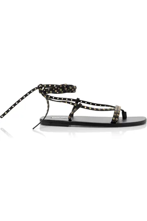 Alaïa Eyelet-Detailed Leather Sandals