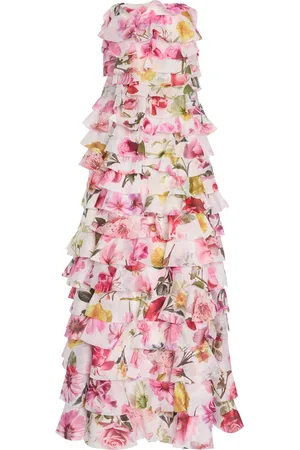 AJE Fleur -Print Pleated Gown
