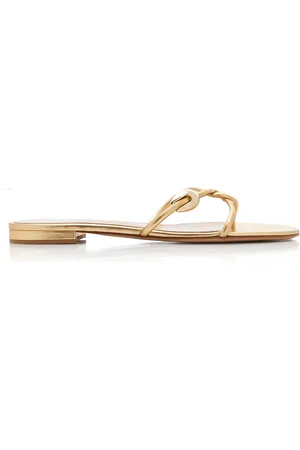 Gianvito Rossi Metallic Leather Sandals
