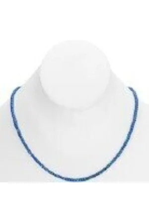 Graziela Sapphire & Rhodium Tennis Necklace