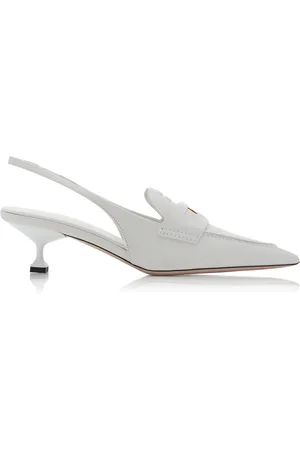 Miu Miu Slingback Leather Penny Loafers