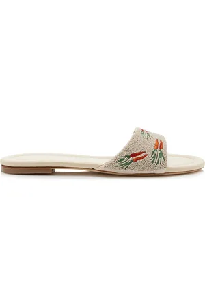 Staud Gracie Beaded Leather Sandals