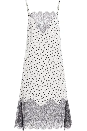 FRANCOISE Exclusive Stevie Lace-Trimmed Silk Crepe Midi Slip Dress