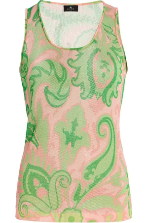 Etro Metallic Knit Tank Top