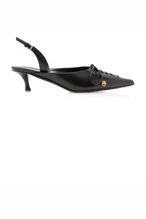 Givenchy Lace-Up Leather Slingback Pumps
