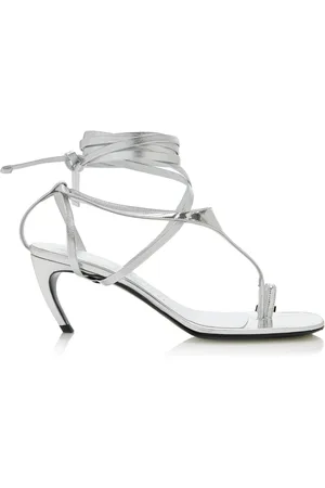 The Attico Nova Metallic Vegan-Leather Thong Sandals