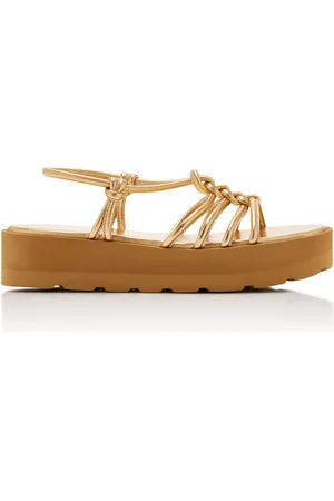 Gianvito Rossi Hebe Leather Platform Sandals