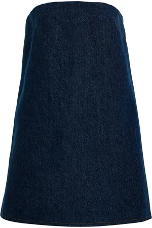 Frame The Strapless Denim Mini Dress