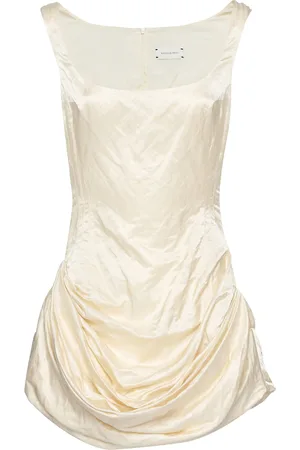 MAGDA BUTRYM Gathered Cotton Mini Dress