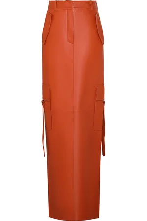 ZIMMERMANN Illustration Leather Cargo Maxi Skirt