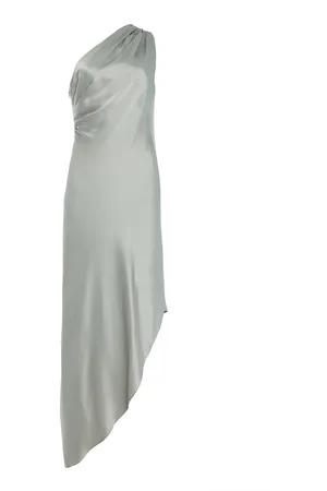 LAPOINTE Satin One-Shoulder Dress