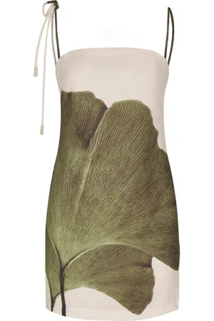 Andres Otalora Tres Pm Printed Linen-Blend Mini Dress