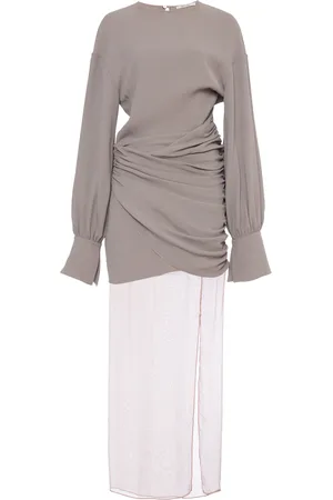 Nensi Dojaka Drop-Waist Midi Dress