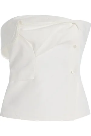 Miu Miu Cotton Poplin Bustier Top