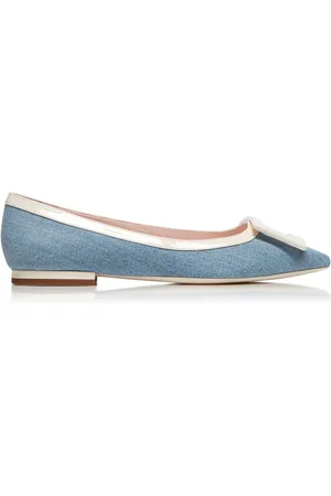 Roger Vivier Gommettine Denim Flats