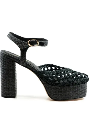 Andrea Gomez Beatriz Raffia Platform Sandals