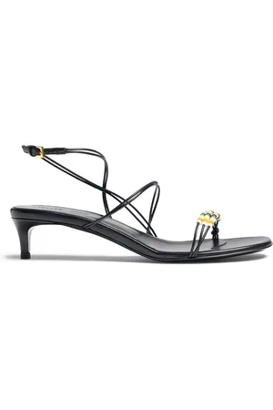 Khaite Loop Beaded Leather Sandals