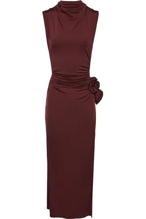 MAGDA BUTRYM Rosette Mockneck Maxi Dress