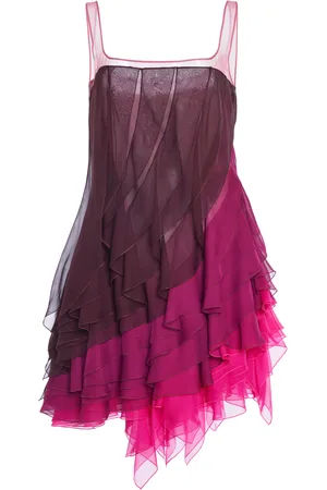 Nensi Dojaka Multi-Layer Flared Dress