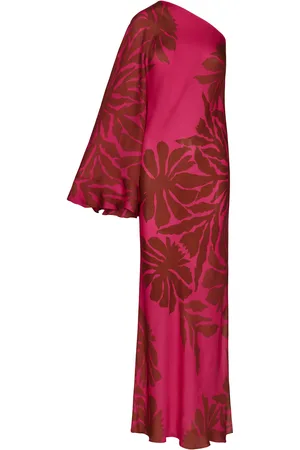 JOHANNA ORTIZ Seville Passion Asymmetric Silk Maxi Dress