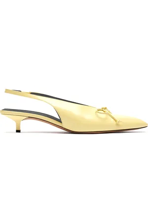 Jacquemus Cubisto Leather Slingback Pumps