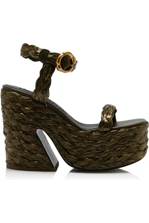 Cult Gaia Daelan Raffia Platform Sandals