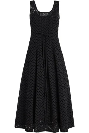 MERLETTE Olea Cotton Eyelet Midi Dress