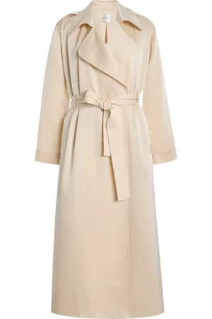 Leset Barb Satin Trench Coat
