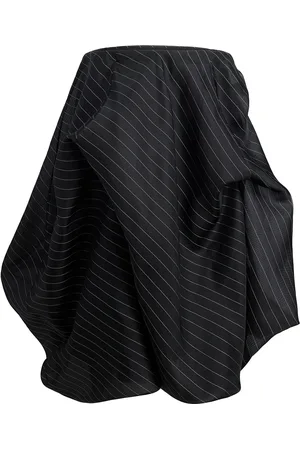 Khaite Lou Gathered Silk-Blend Midi Skirt