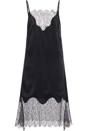 FRANCOISE Exclusive Stevie Lace-Trimmed Silk Crepe Midi Slip Dress