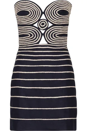 Andres Otalora Muy Poetica Embroidered Linen Mini Dress