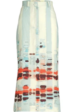 Silvia Tcherassi Layan Stretch-Cotton Midi Skirt