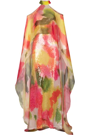 Silvia Tcherassi Serenela Open-Shoulder Silk-Blend Maxi Dress