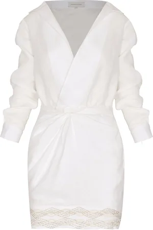 Andres Otalora Ron Embroidered Linen Mini Dress