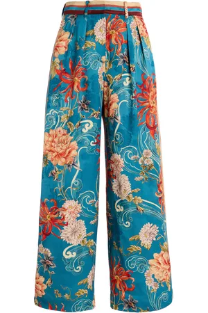 ALÉMAIS Fletcher Pleated Satin Wide-Leg Pants