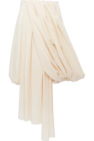 J.W.Anderson Draped Wool Crepe Midi Dress