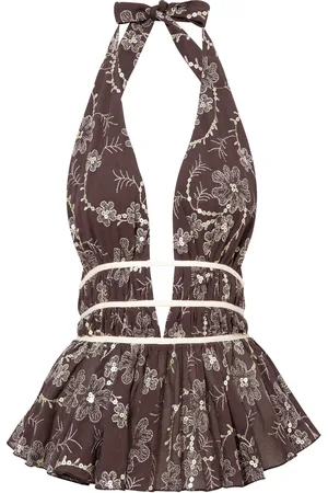 SIEDRES Minila Sequined Halter Top