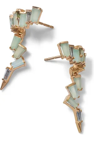Nak Armstrong Mini Ear Lasso 20K Rose Gold Opal Earrings
