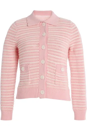 Matthew Bruch Striped Cotton-Blend Cardigan